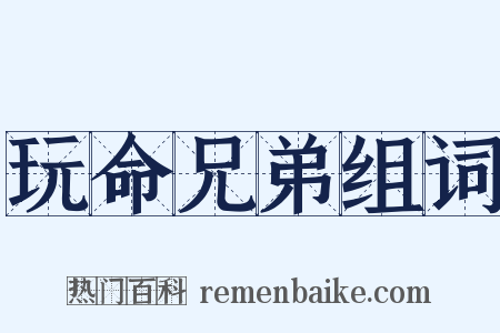 玩命兄弟组词是什么意思的图片